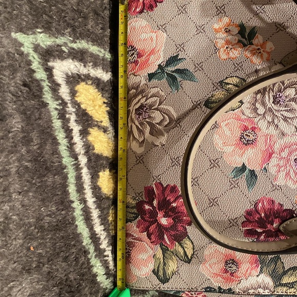 Nine West floral crossbody/shoulder top zip satchel - Picture 9 of 10